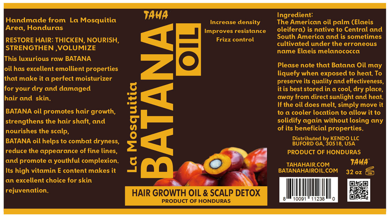 TAHA Authentic Raw Batana Oil 4oz